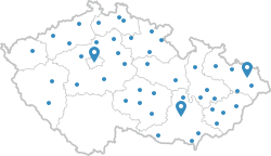 mapa poboček Okna Macek